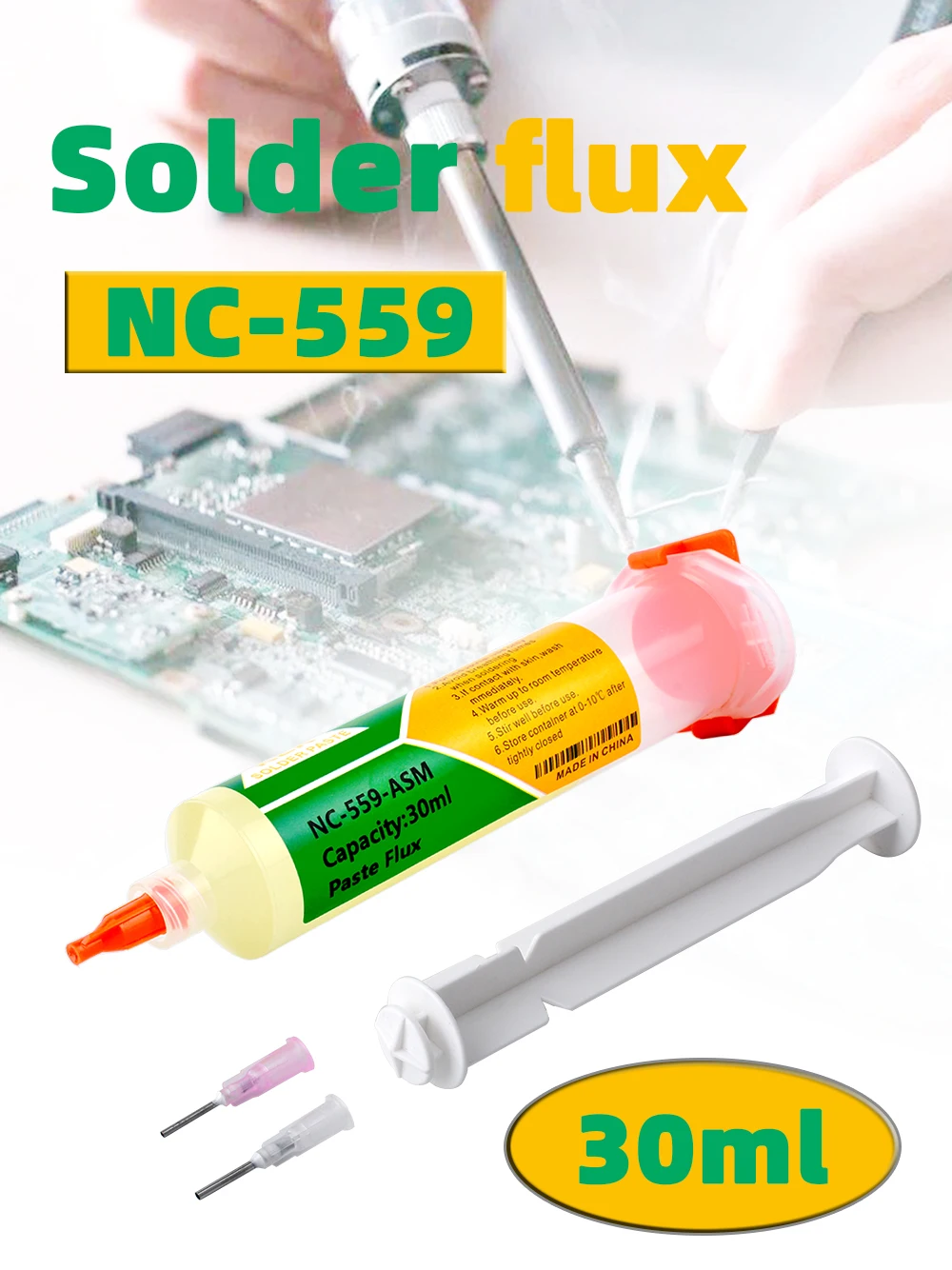 KEK Original 559 Flux Solder Paste 10ml Needle Tube Flux Desoldering Drag Soldering Rosin Agent