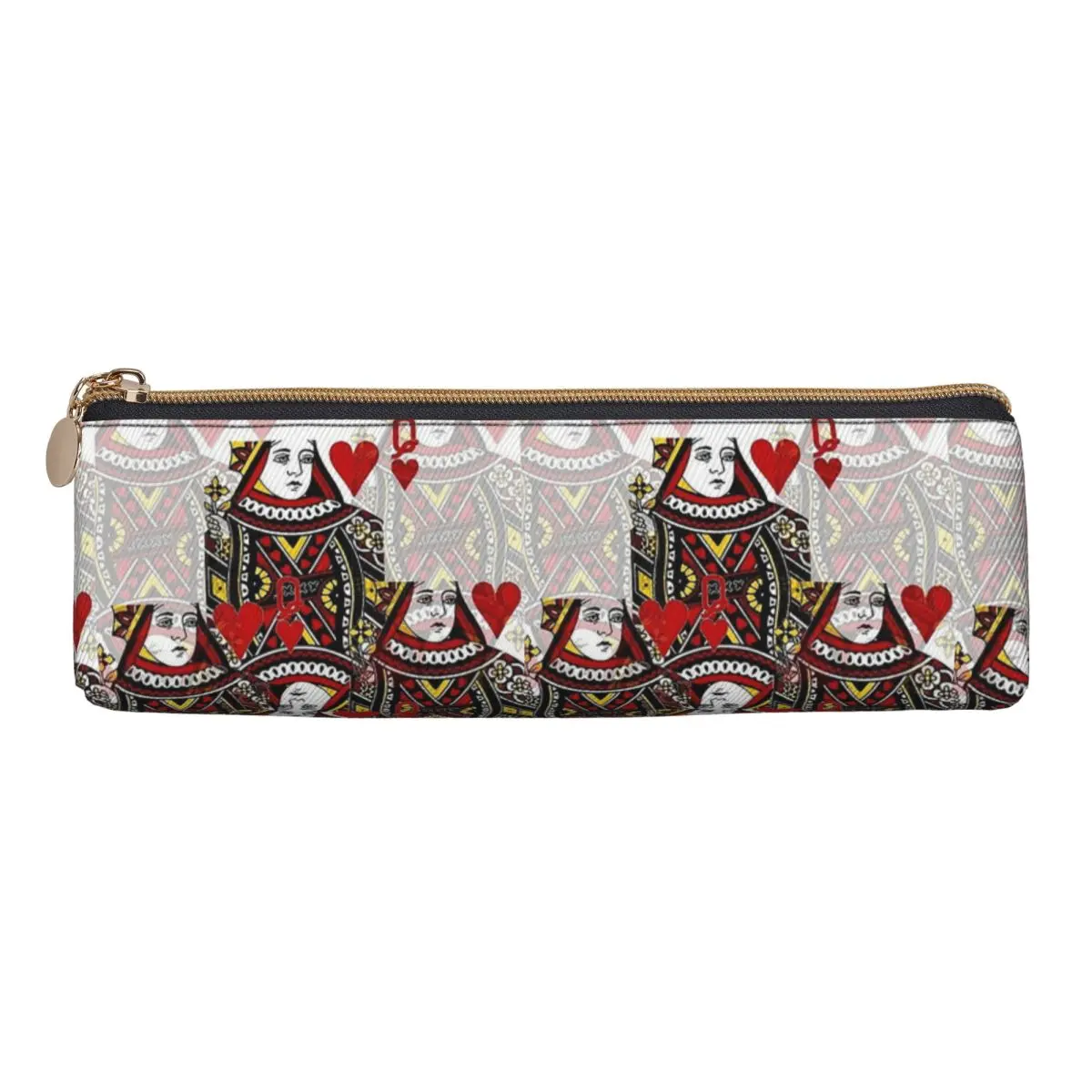 

Queen Of Hearts Pencil Case Pencil Pouch Storage Stationery Supplies Large Storage Pen Box Pencil Bag for Boy Girl Gifts
