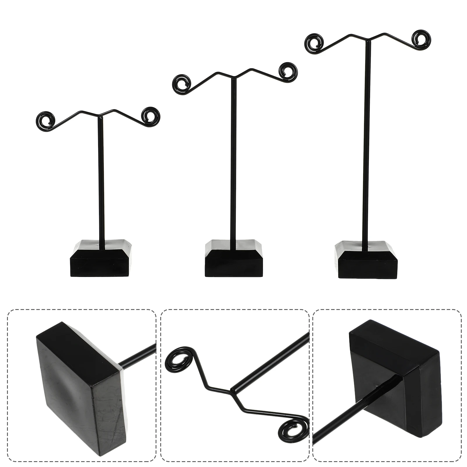 

3 pcs Acrylic Holder Organizer Display Stand T Shape For Dangle Jewelry Storage Rack Home Commercial Use Earrings Stand Jewelry