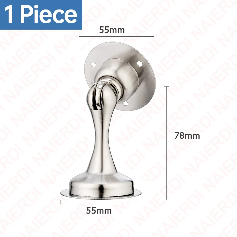 NAIERDI 1/2/4 Stück magnetischer Türstopper aus Edelstahl 304, nagelfreier Türstopper, Türschnäpper, Türhalter für Wandschutz