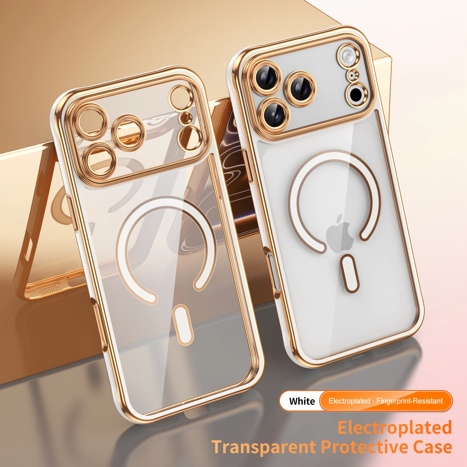 Luxuriöse Galvanisierte Magsafe Magnetische Handyhülle für iPhone 17 16 E 15 14 13 Pro Max Plus Stoßfeste Weiche Schutzhülle mit Transparenter Hartplastikabdeckung