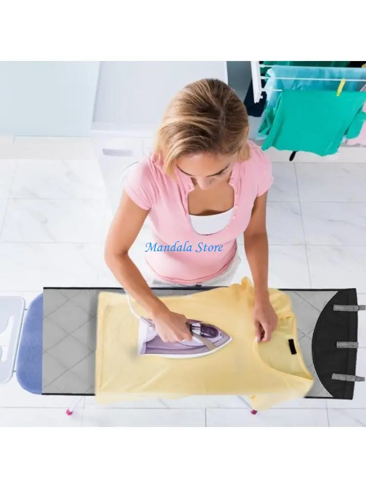 

U2JC Travel Ironing Mats with Steamer Glove Upgraded Thick Portable Over the Door Ironing Pad Isolate Heat Ironing Blanket Pad