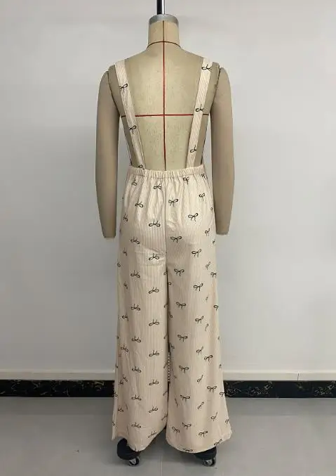 Women's Jumpsuit 2025 New Sweet Style Jumpsuit Butterfly Knot Warm Corduroy Suspender Overalls Minimally Casual Elegant Jumpsuit