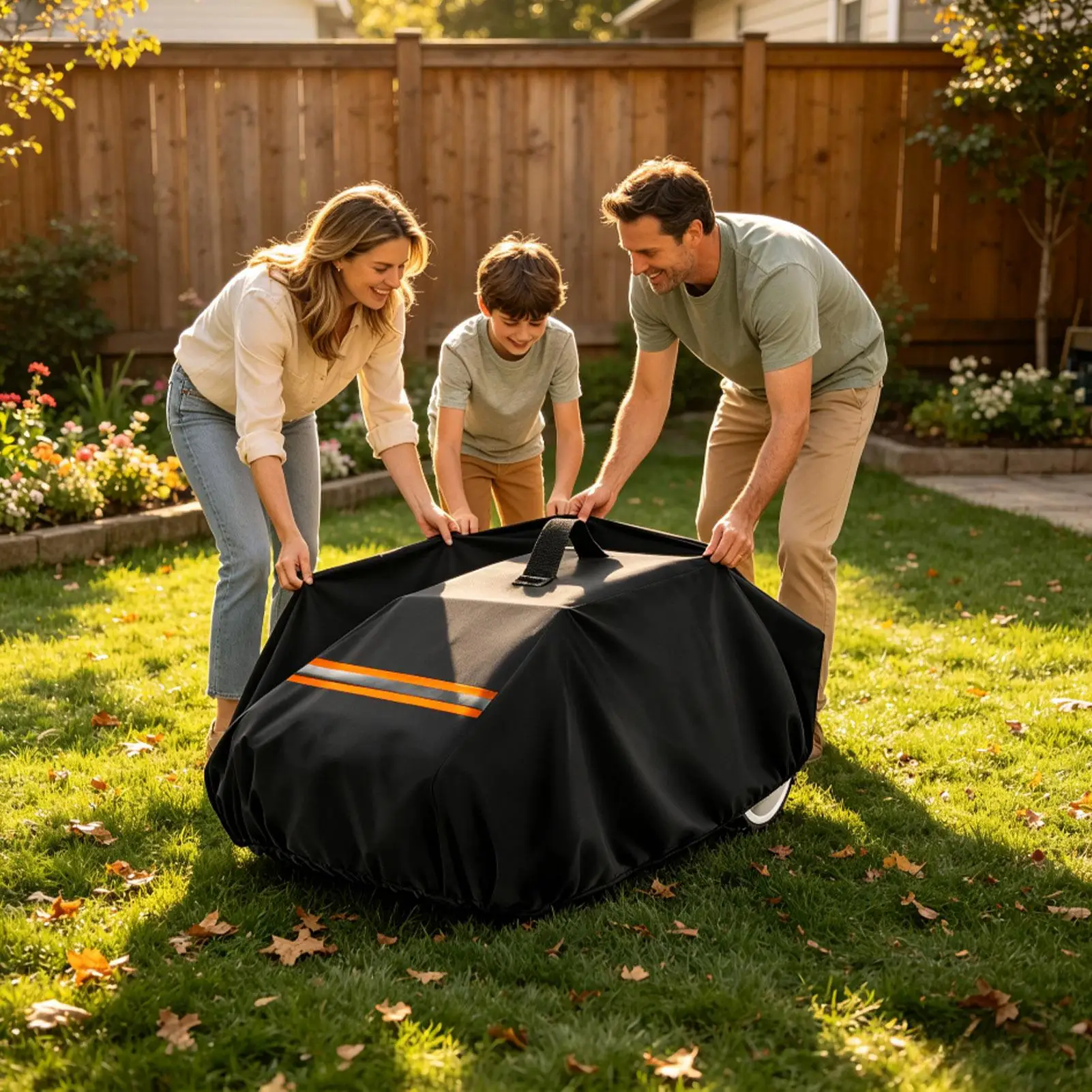Waterproof Lawn Mower Cover ReflectiveUniversal Windproof Protective Riding Lawn Mower Dust Cover For Outdoor Shed Yard Patio