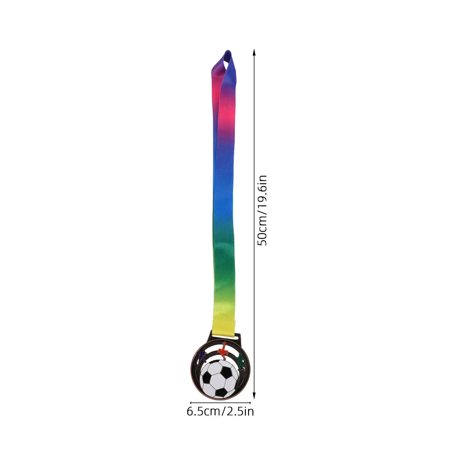 6Pcs Metal Soccer Medals Gold Finish Award Medals with Lanyard for Sports Events Football Games School Trophy Ceremony