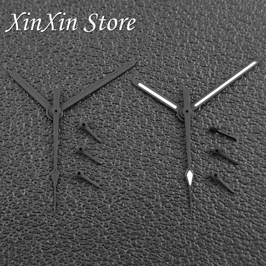 إكسسوارات الساعة VK63 6 دبابيس ساعة Speedmaster الأيدي أبيض أسود مؤشر أخضر مضيء مناسب لحركة الكوارتز VK63 VK64