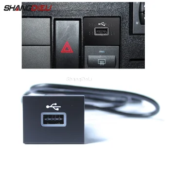 כבל ממשק מתאם קלט USB שחור לרדיו אודיו U-disk פלאש עבור פורד פוקוס 2 Mk2 2009-2011