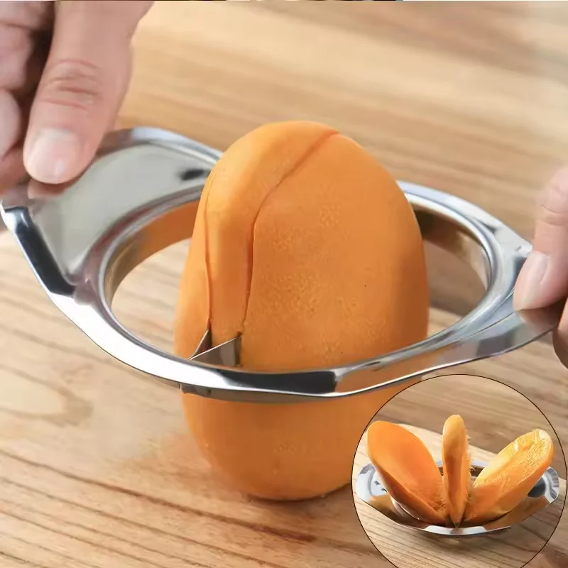 Obst Corer Mango Slicer Mango Schäler Stahl Mango Messer Obst Schneiden Werkzeug Mango Cutter Corer Obst Haushalt Küche Werkzeug