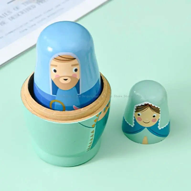 Bambini in legno Matryoshka King for Doll for Play Table Games Gift Natale