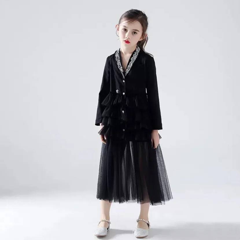 

Kids Fashion High End Evening Gown Children's Model Show Birthday Baptism Eid Feast Girl Dresses A2314