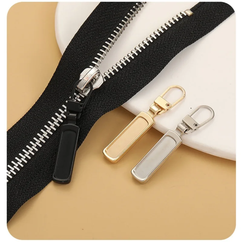 5/8/10/20 Buah Penarik Ritsleting Logam Dapat Dilepas Universal untuk Kit Perbaikan Kepala Ritsleting untuk Koper Tas Pakaian Jahit DIY Instan