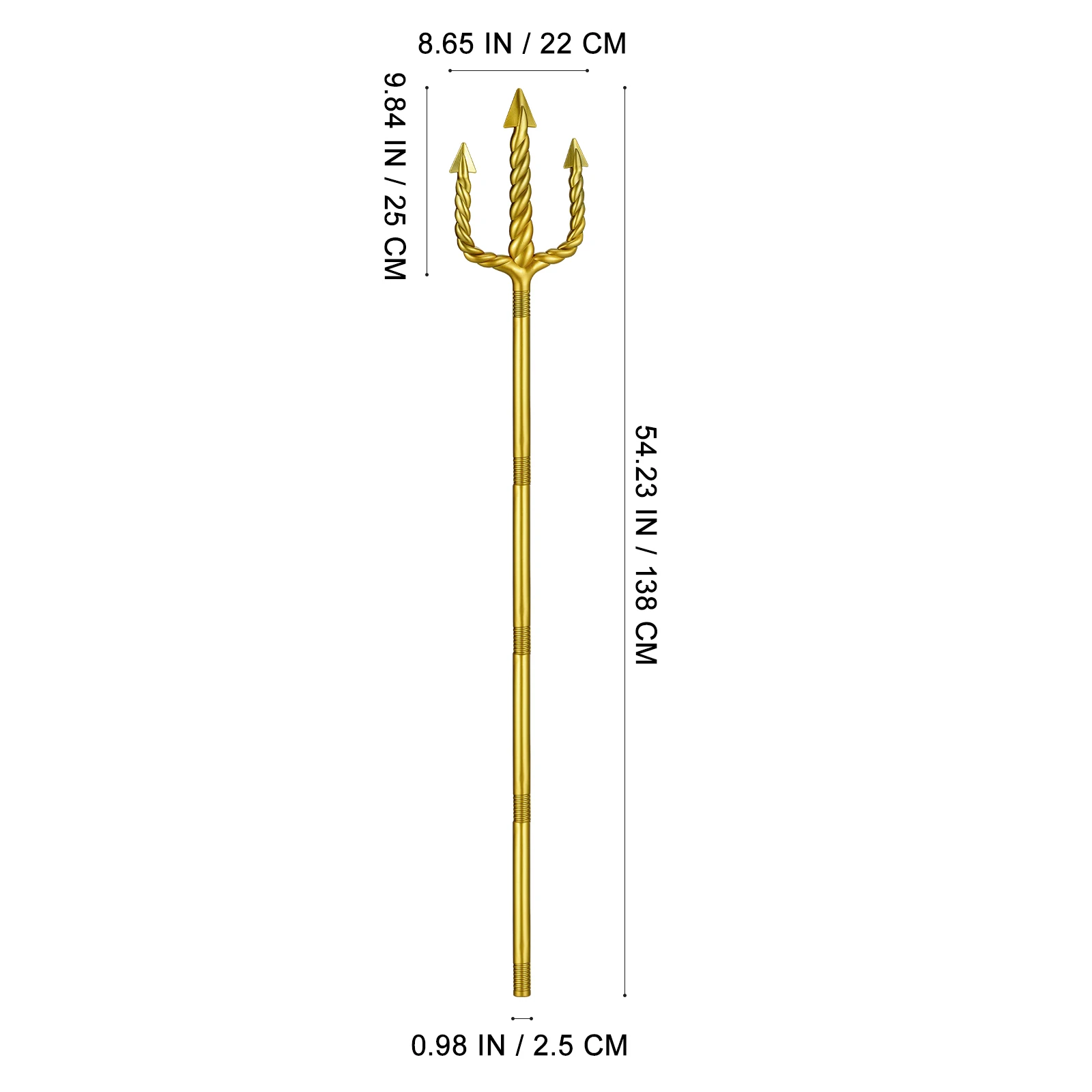 อุปกรณ์ประกอบฉากแต่งหน้ารูปสามเหลี่ยม ชุดแฟนซีเด็กฮาโลวีน ชุดคอสเพลย์ปีศาจพลาสติก งูสามง่ามพลาสติก ตรีศูลปีศาจพลาสติก