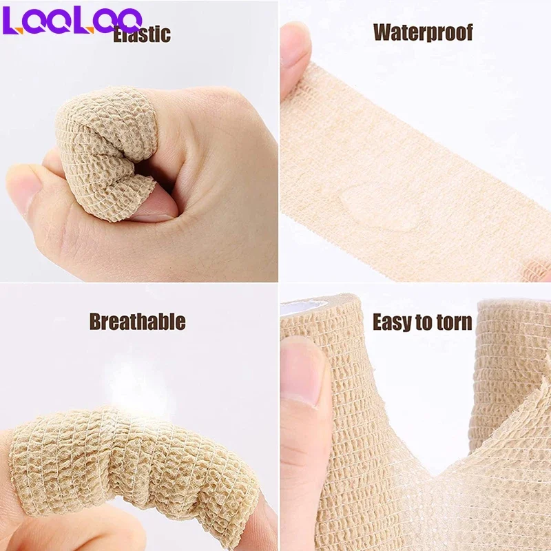 Elastoplast-Bandage de tension auto-adhésif flexible pour le bain, rinçage des instituts de foudre et de gonflement, 1PC