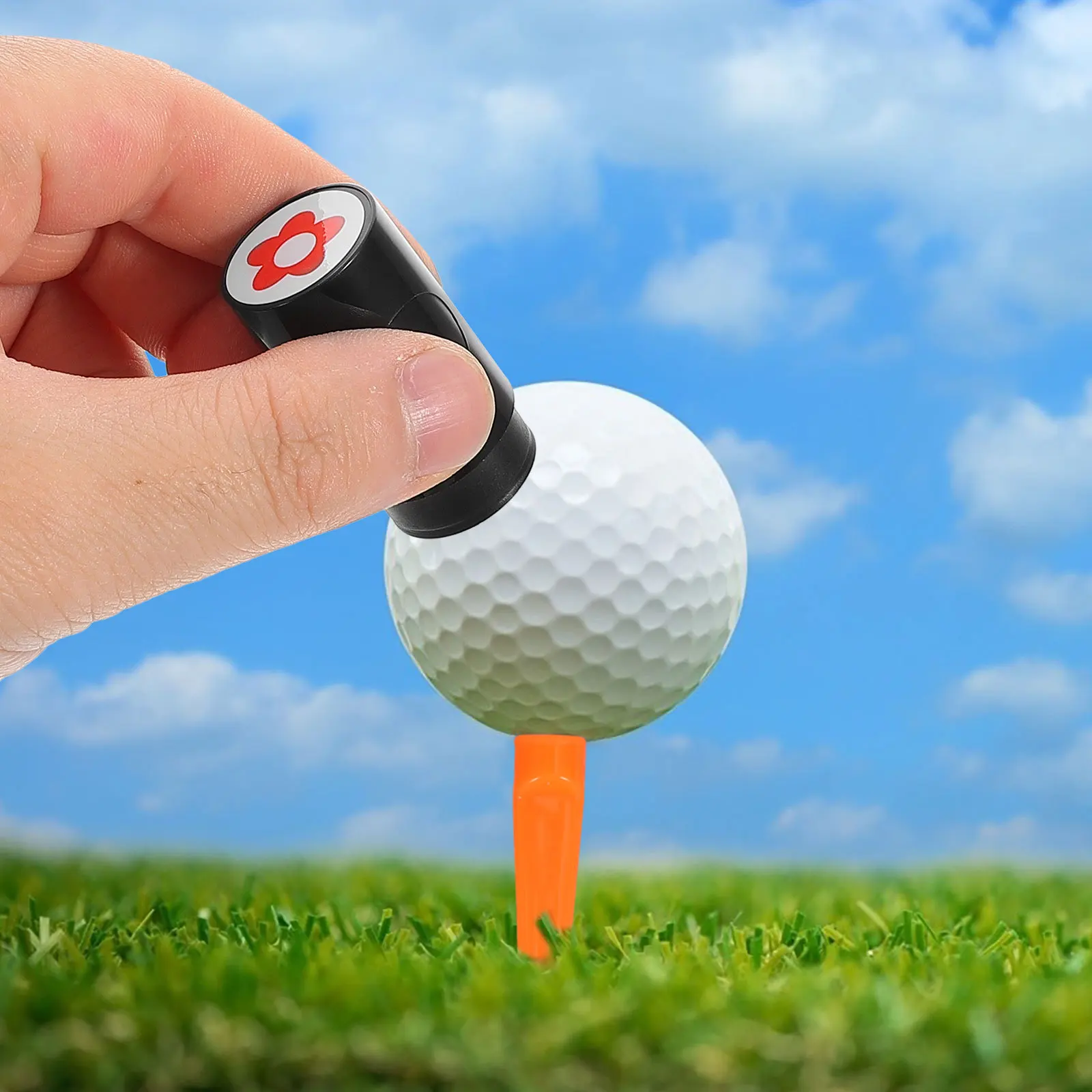 

Golf Ball Stamper Self Inking Waterproof Marking Stamp Quick Dry Golf Accessories for Men Women Golfers