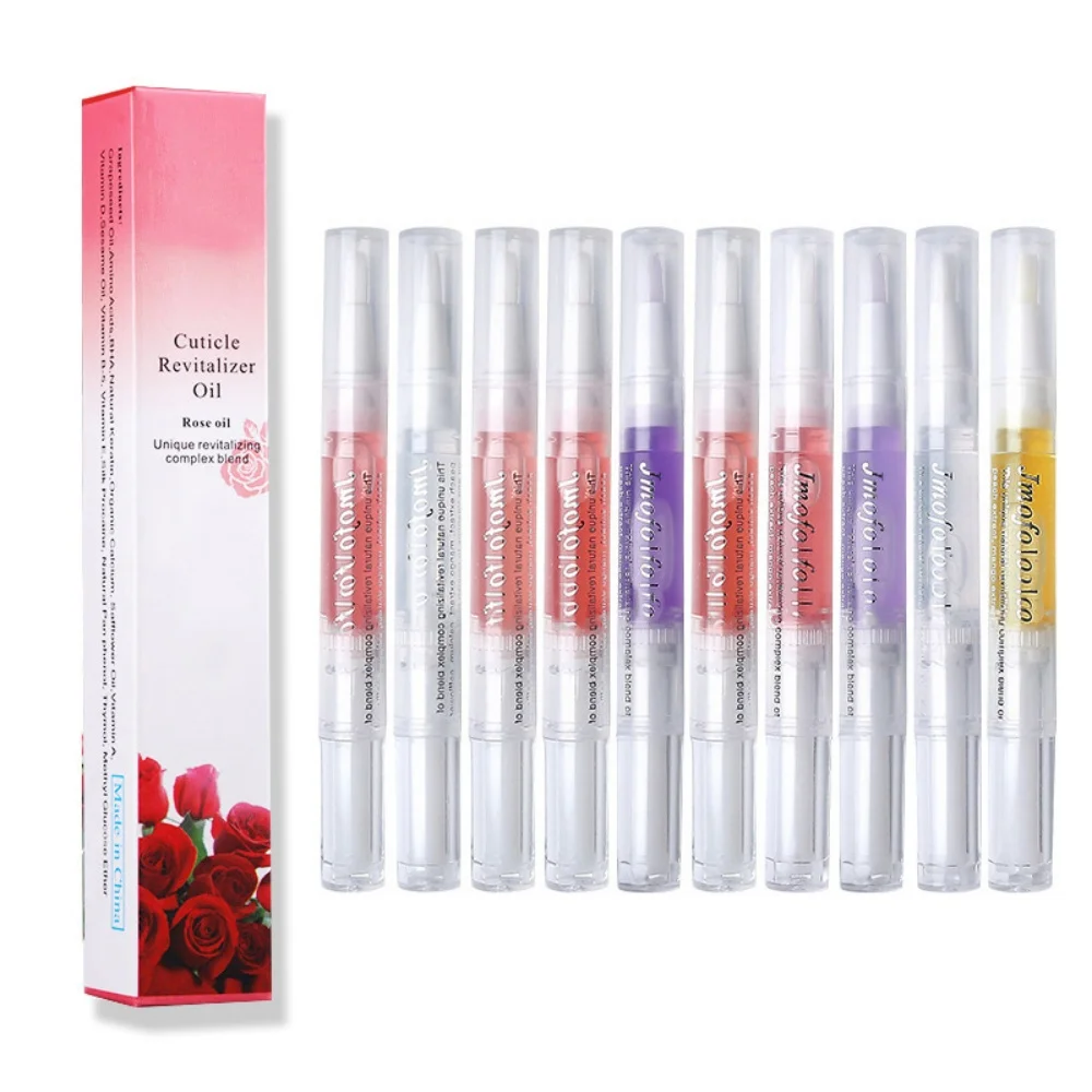 1/3pcs 3ml Rose Pink Nail Cuticle Oil Pen Plant Nutrient Oil Cuticle Revitalizer Oil Pen with Soft Brush Nail Edge Finger Care G