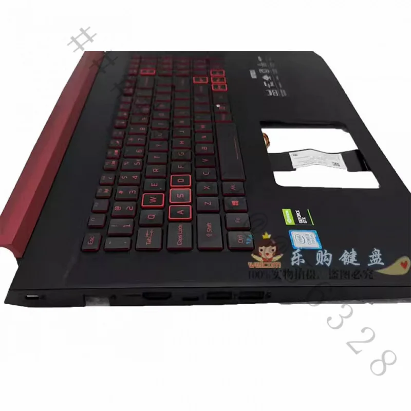 For Acer Nitro 5 AN715-51 Black Palmrest With US Keyboard Notebook Replacement Shell