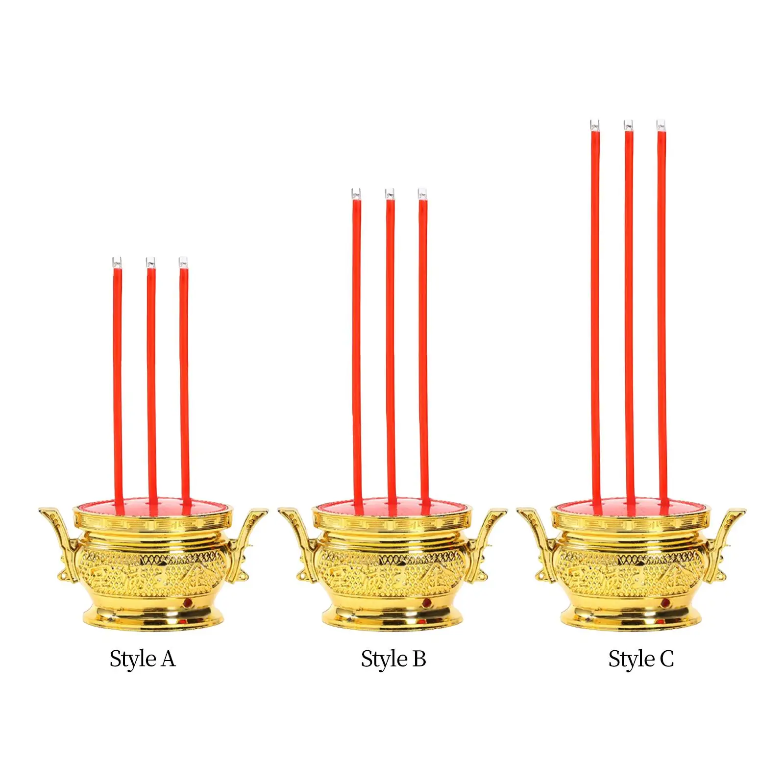 LED  Crafts Home Decor  Holder Avalokitesvara Censer Insence Holder Electric Candlestick for Party Celebration