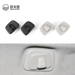 2Pcs Car ABS Interior Roof Hooks Clothes Hanger Hook Trim for Volvo V90 S90 XC40 XC60 XC90 2015-2020