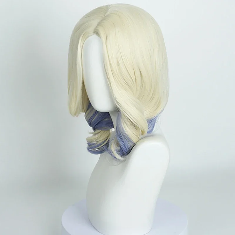 Peruka Cosplay Addison z filmu Zombie 4: Dawna Wampirów, damska, złoto-niebieskie włosy, odporna na ciepło, syntetyczna, na Halloween