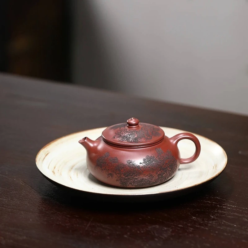 Yixing Handmade Purple Clay Teapot, Raw Ore, Gold Sand,tea Pot, Kung Fu Tea Set 240ml