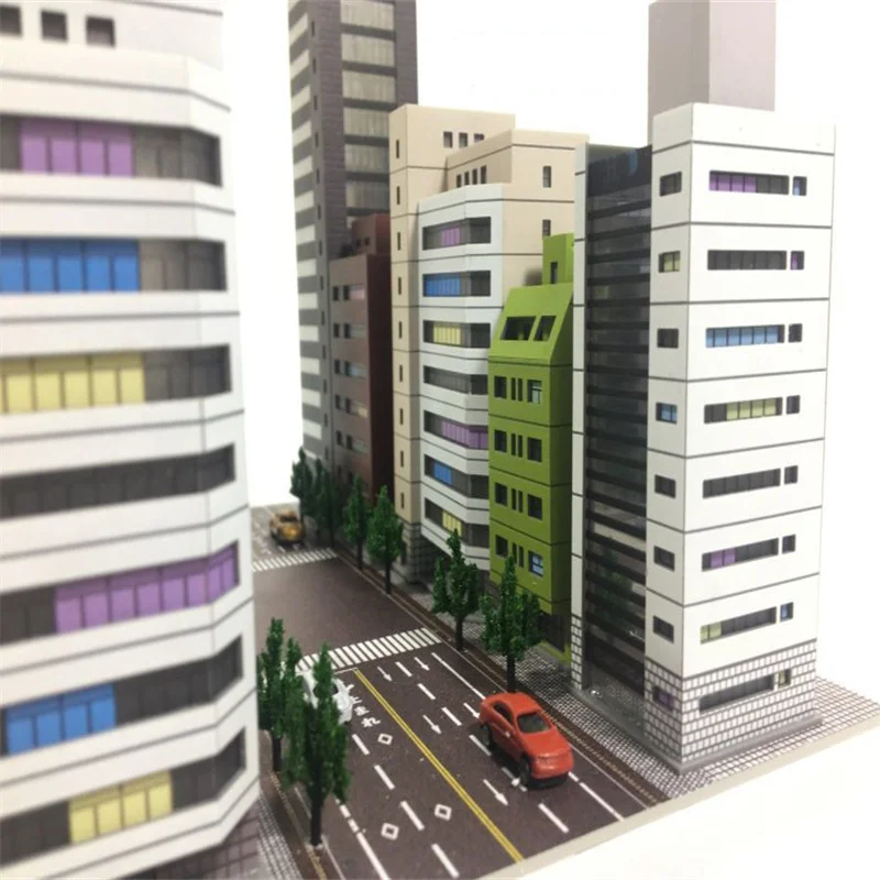 1:300 Scene City Building Sandtischmodell, zusammengebautes Diorama-Layout aus Kunststoff – Detail 3