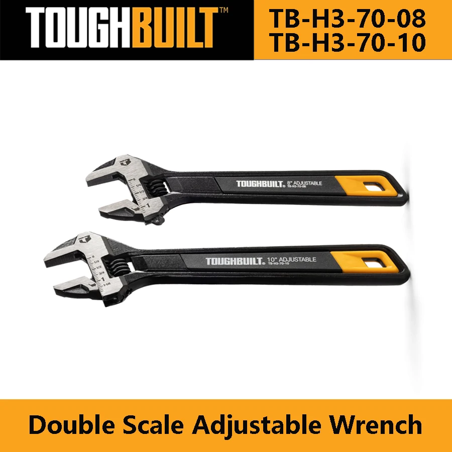 Chave Ajustável Toughbuilt Tb-h37008 Tb-h3-7010 10 Ferramentas Mecânicas de Chave Móvel de Escala Dupla
