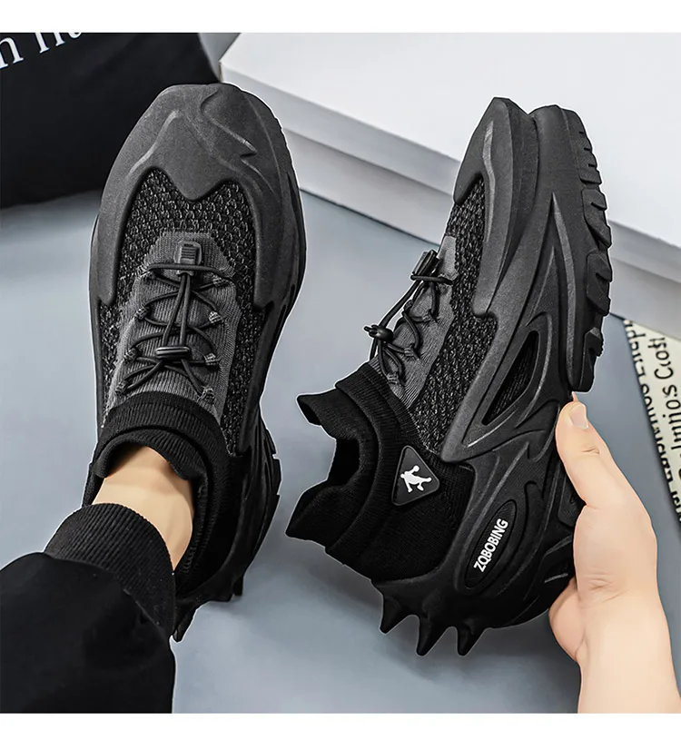2026 Frühling und Sommer Neuer Stil Alltagstaugliche Personalisierte Herrenschuhe 39-45 Große Größen Dickbesohlte Modische Freizeitschuhe Vielseitige Sportschuhe – Detail 5
