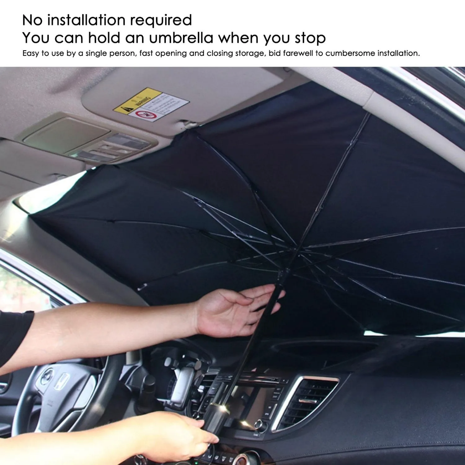 1 portable foldable car windshield sunshade to protect your car from sunlight exposure