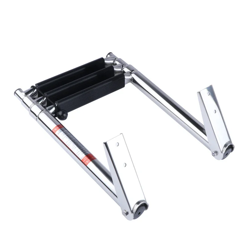 

Stainless Steel Ship Parts Speedboat Yacht Launch Deck Foldable Retractable Ladder Boarding Ladder Pedal