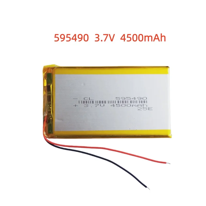 3.7V 4500mAh Li-Polymer Replacement Li Lipo Battery 595490 JST 2Pin 1.0/1.25/1.5/2.0/2.54mm Connector For GPS Camera LED