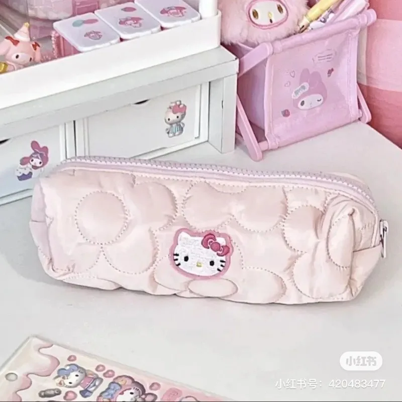 

Hello Kitty Pencil Case Cute Girl Cartoon Anime Student Supplies Large Capacity Storage Desktop Ornaments Kawaii Gift Wholesale
