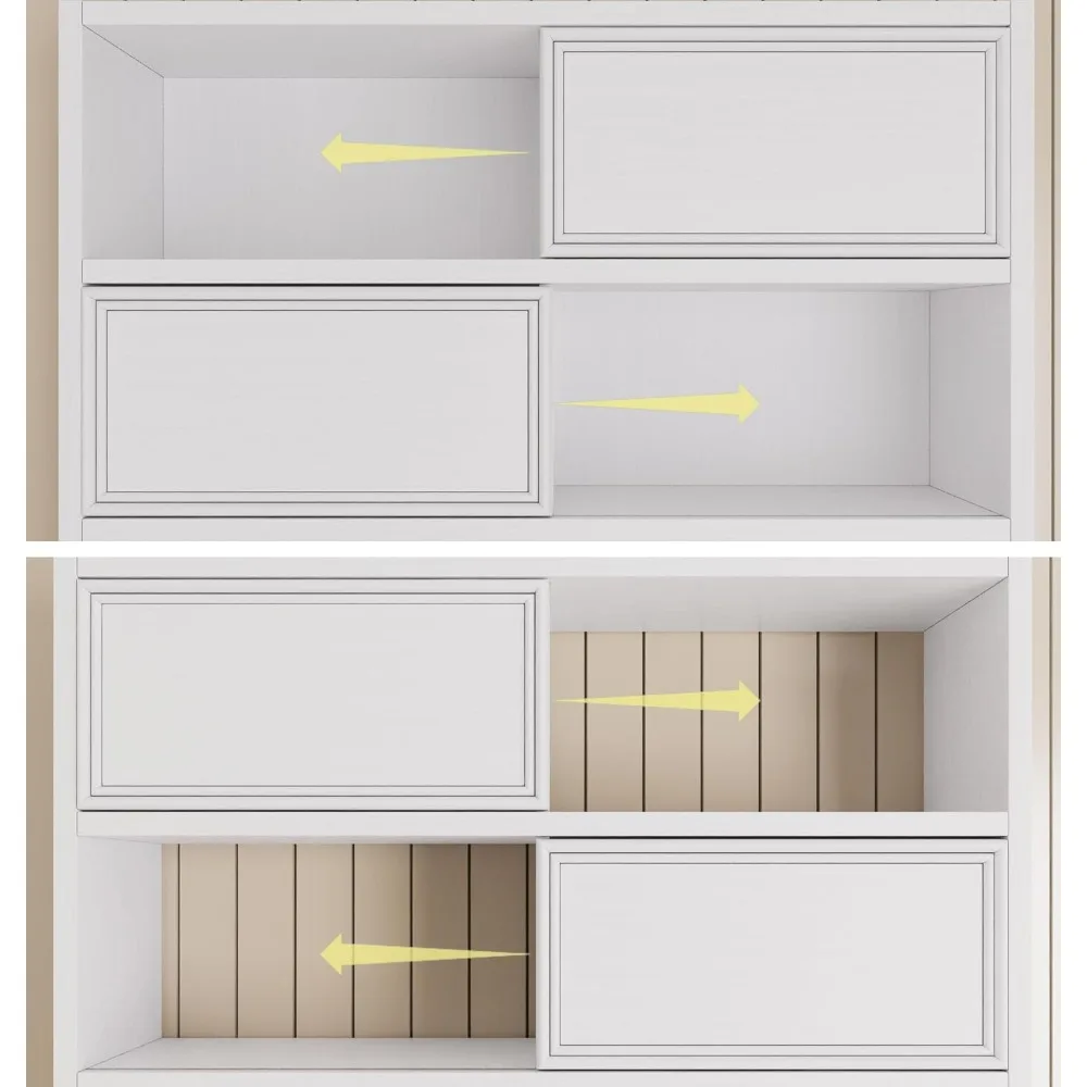 71 خزانة مخزن بيضاء للمزرعة مع محطة شحن، وحدة تخزين من 4 أنواع وتصميم مضاد للطرف، وخزانة مطبخ مع رف قابل للتعديل