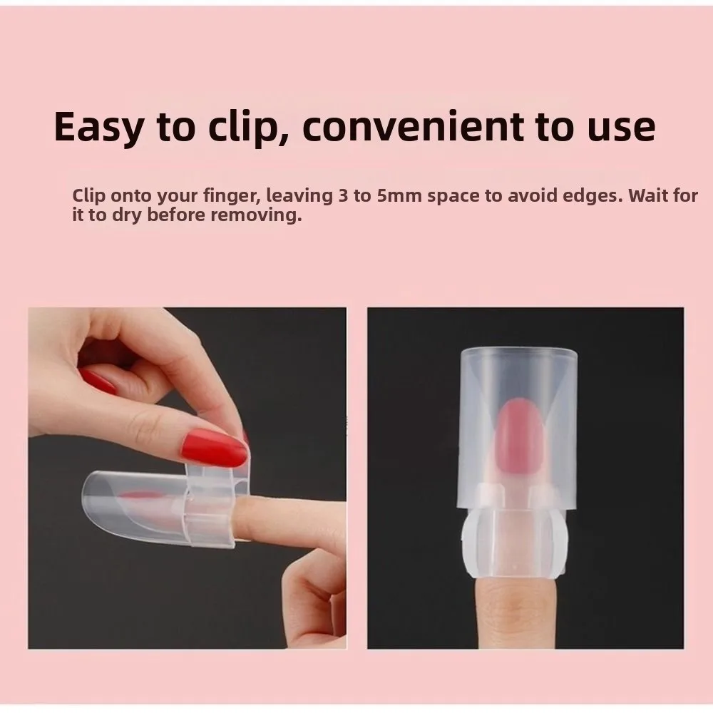 

5pcs New Transparent Nail Protective Cover Reusable Anti-scratch Nail Polish Wear Detachable Nail Care Tools