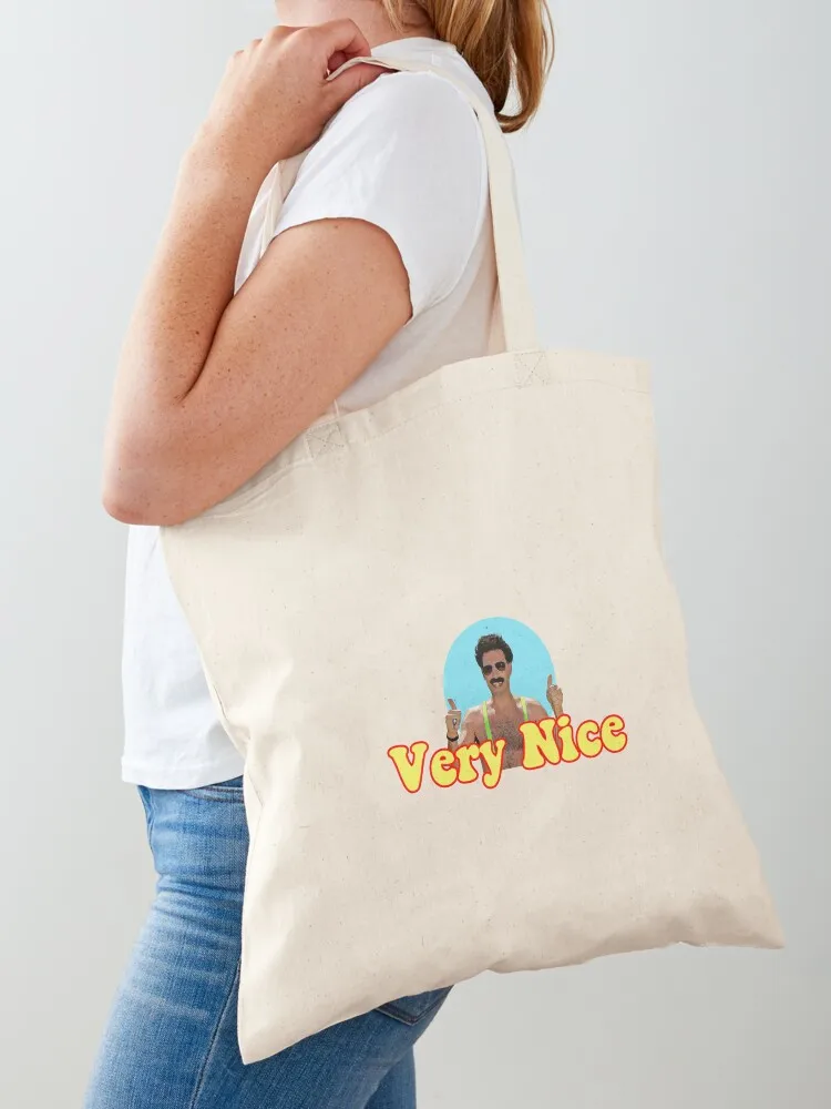 Borat Very Nice, digital artwork Tote Bag Eco bag eco bag folding cute tote