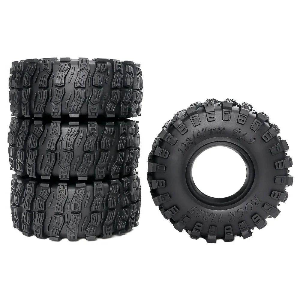 Ajrc 1.9 Inch 120mm Rubber Tires For 1/10 Rc Crawler Car Trx4  Scx10 90046  D90 Rgt Rc Car