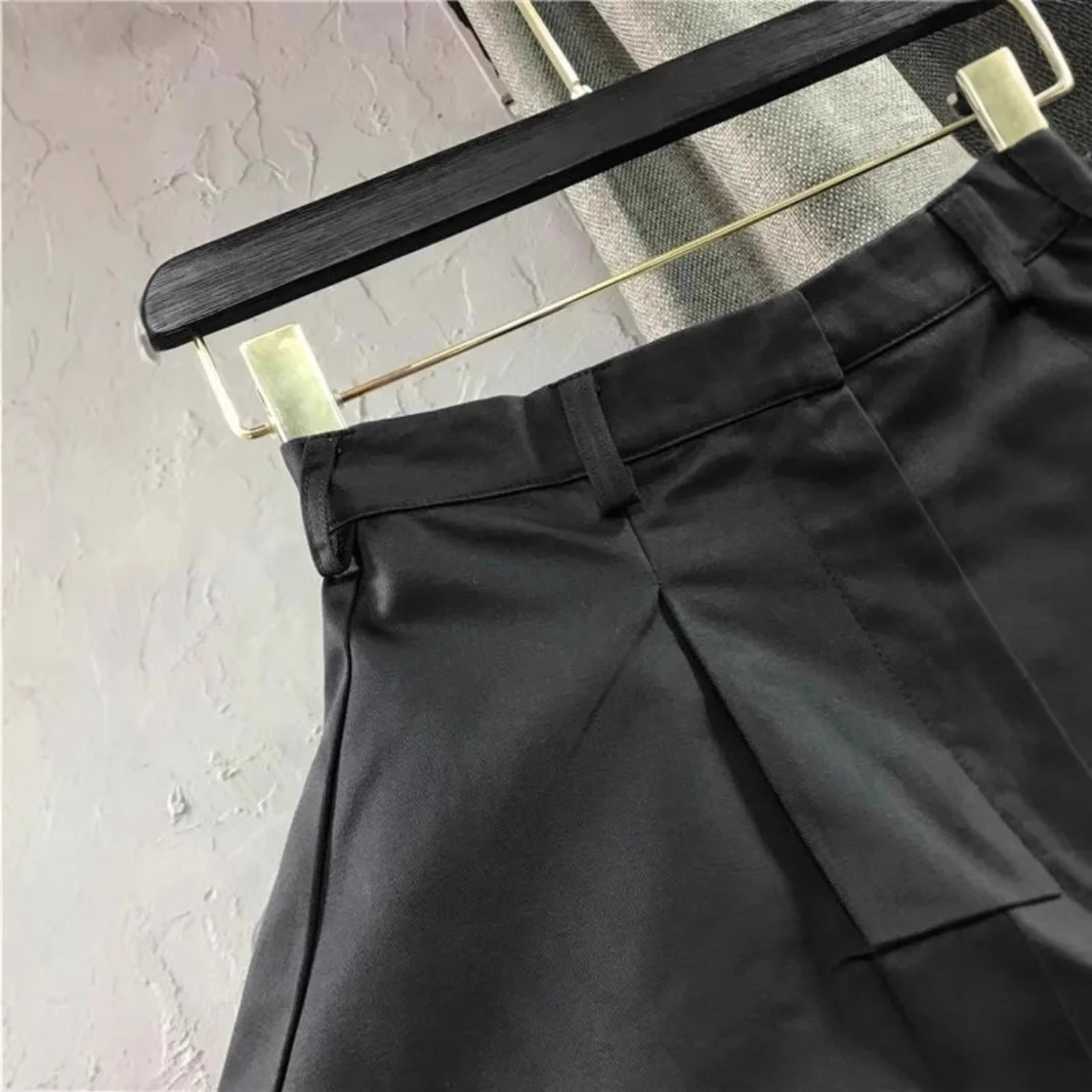 Korean Black High Waist Shorts Women's Autumn New Loose A-shaped Hot Pants Booty Shorts