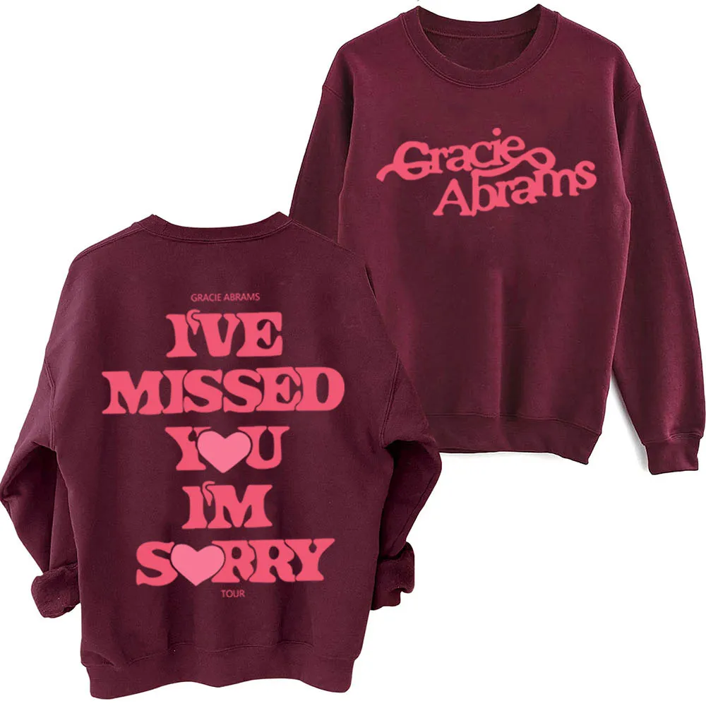 2024 I Miss You I'm Sorry Graphic Hoodies Gracie Abrams  Album Merch Hoodie