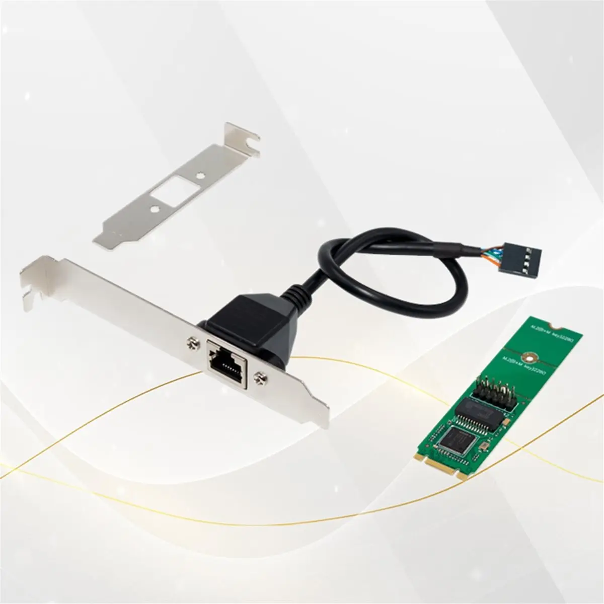 NEW FACTORY~M2 B+M KEY Gigabit Ethernet Adapter 10/100/1000Mbps RJ45 LAN NIC Network Card WG82574L Chip for Computer PC
