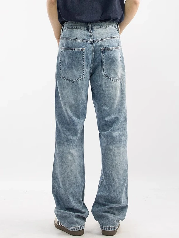 Lichtblauwe casual losse herenjeans Joks Priit25-serie middelhoge taille rechte pijpen losse pasvorm Amerikaanse Sle zomerjeans