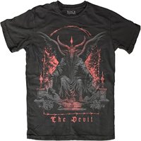 Blackcraft Cult Graphic T-Shirt 100% Cotton Relaxed Fit Short Sleeve Tee with Gothic Skull Wings Design