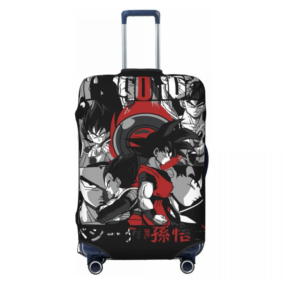 Benutzerdefinierte DBZ Dragons Ball Goku japanische Anime-Gepäckabdeckung, elastische Reisekoffer-Schutzhüllen, geeignet für 18-32 Zoll