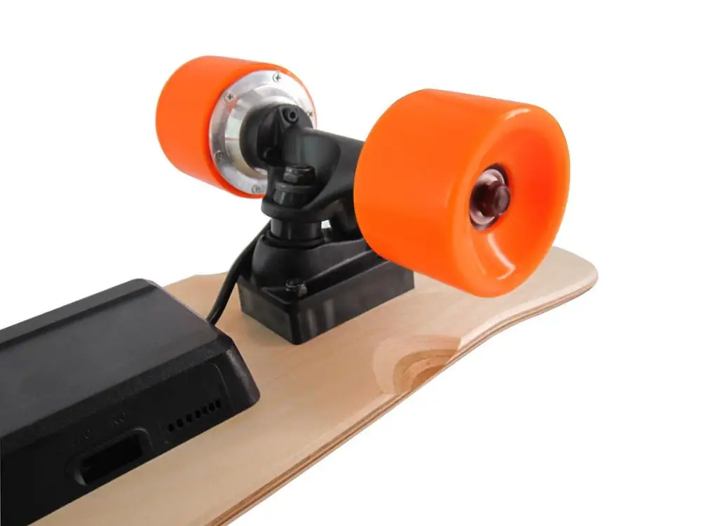 Skateboard Listrik Custom Small Fish Plate Cruiser Maple dengan Remote Control Direct Drive Boosted
