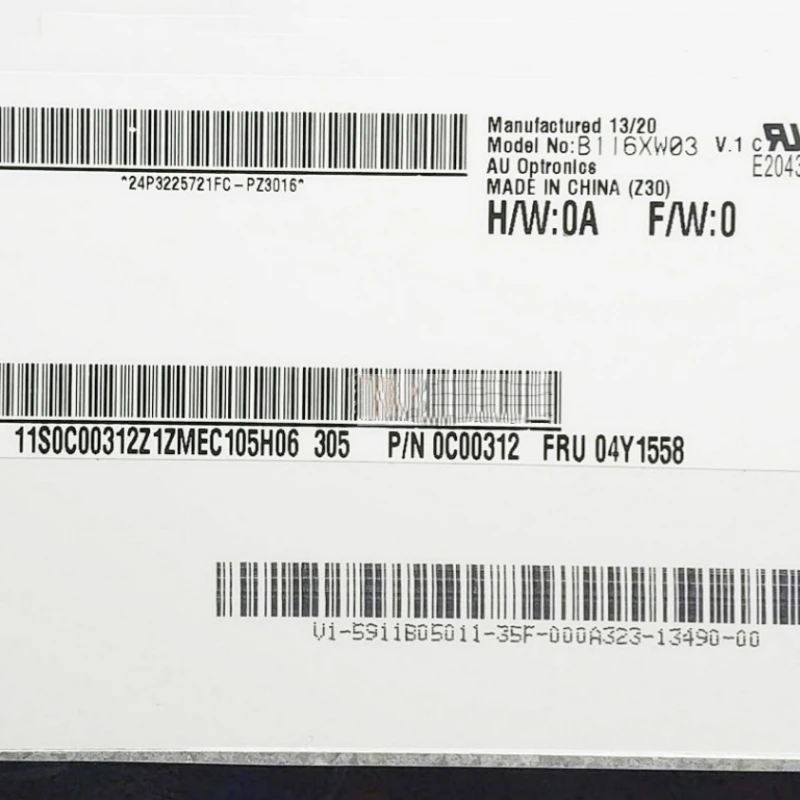 B116XW03 V.1 V.0 fit LTN116AT06 N116BGE-L41 LP116WH2 TLC1 N116BGE-L32 -L42  LTN116AT07 11.6 SLIM 40pin