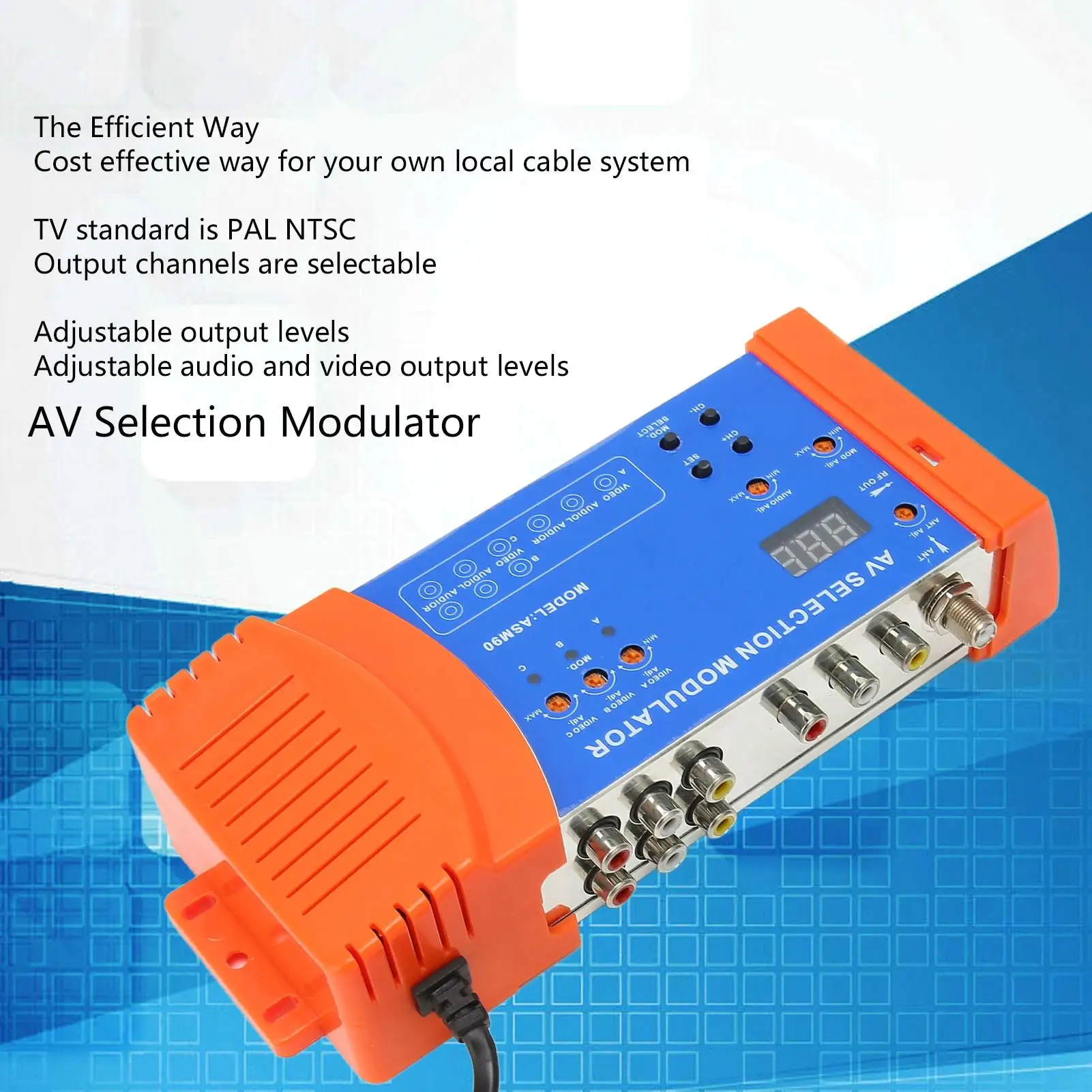 Professional PAL NTSC Standard VHF UHF RF Modulator for home TV 100‑240V High-Quality