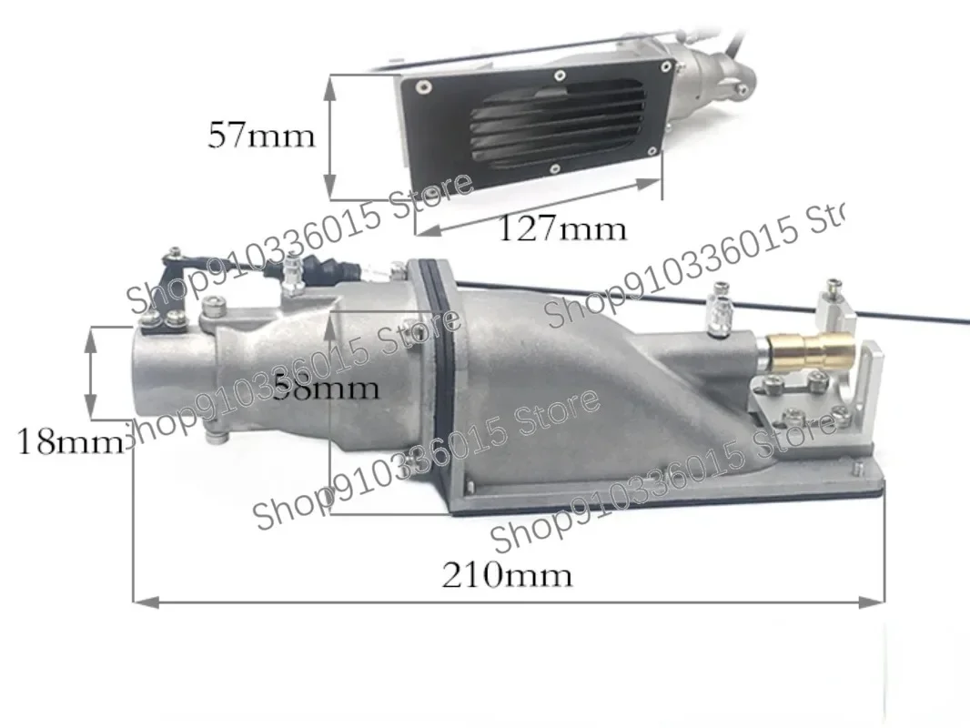 Propulsor de Água de Metal, Bomba Ejetora, Hélice de Pulverização, Modelo de Barco