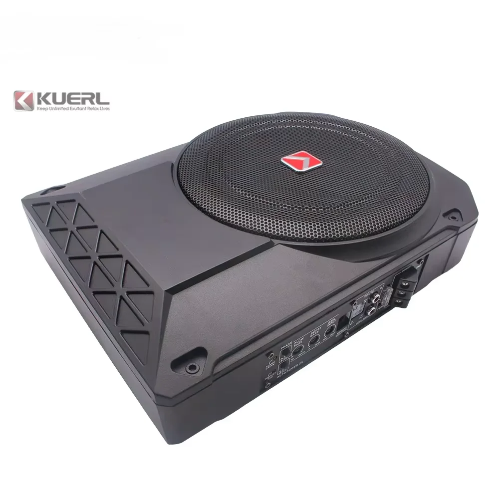 Wholesale 10 Inch 2.5ohm RMS 200W max 800W Under Seat Auto Audio Subwoofer Modified 12V Big Power Amplifier Slim Car Subwoofer