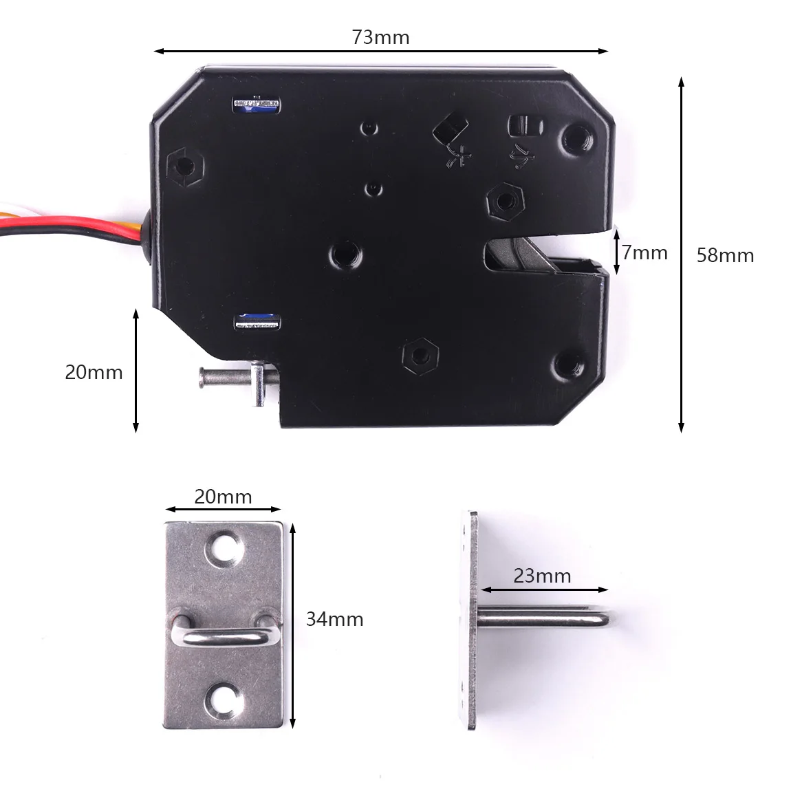 1pcs 12V Mini Solenoid Electromagnetic Electric Control Push-Pull Cabinet Drawer Lock