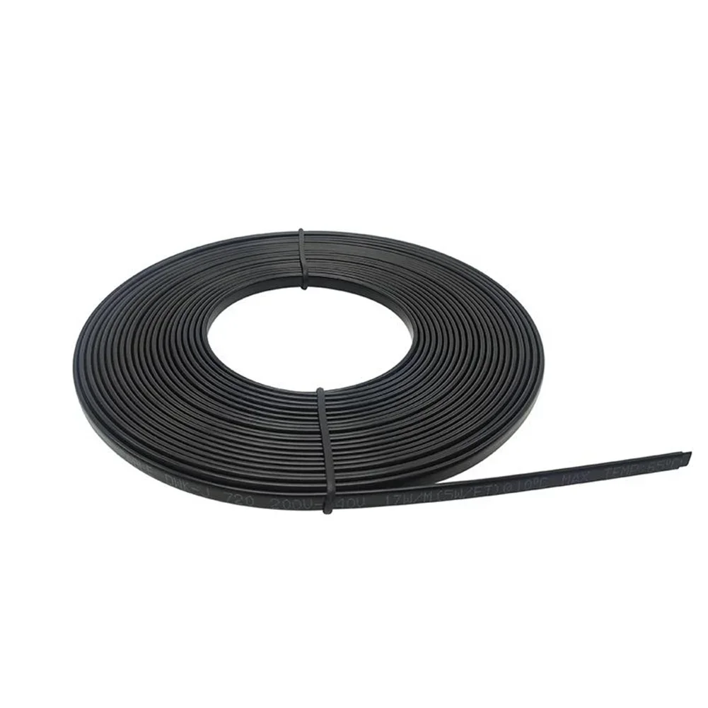 Self-regulating Wire Heating Cable 17W/m 200V~240V 5/6/7/10/20/30/50m 7.3mm Width Accessories Freeze Protection