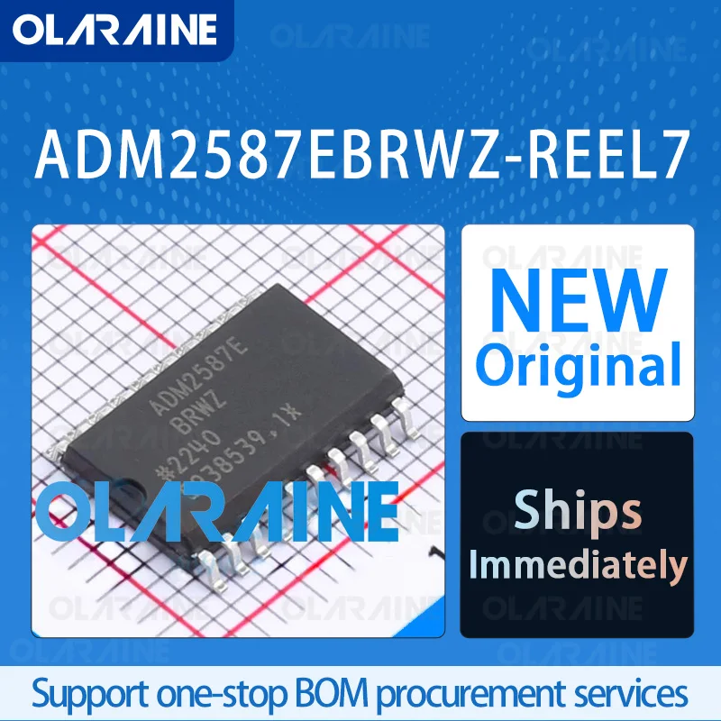 1/5/10Pcs ADM2587EBRWZ-REEL7 SOIC-20 original ic chip Digital isolators RoHS 1 Channel Data rate 500 kbit/s Voltage -5.5 V