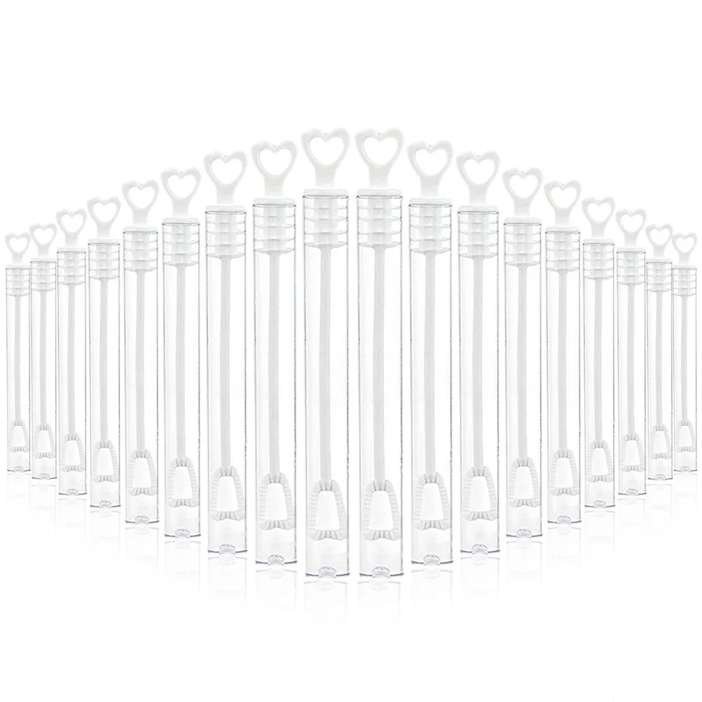 18 tubi vuoti per bacchetta a bolle, bottiglie portatili premium ricaricabili per matrimoni, feste di compleanno, bambini fai da te, uso all'aperto